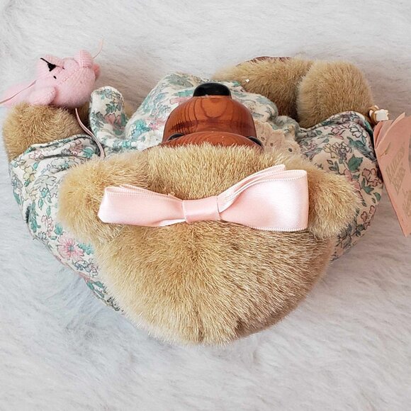 1990 LIMITED EDITION Raikes Courtney Bear - Wooden Carved Face w/ Music Cassette - Picture 6 of 17